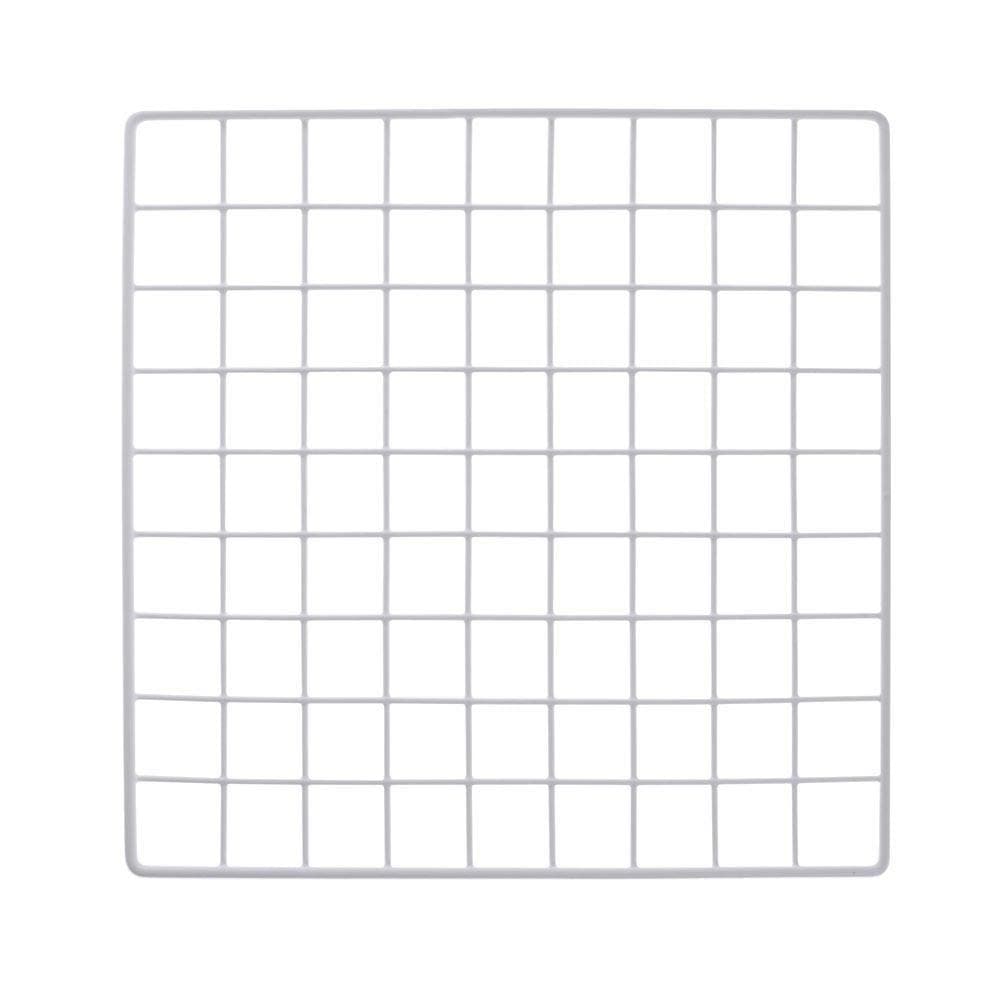 Mini White Grid Panel 14" W x 14" H 1.5" Squares Grid Panel Vinyl Dipped White