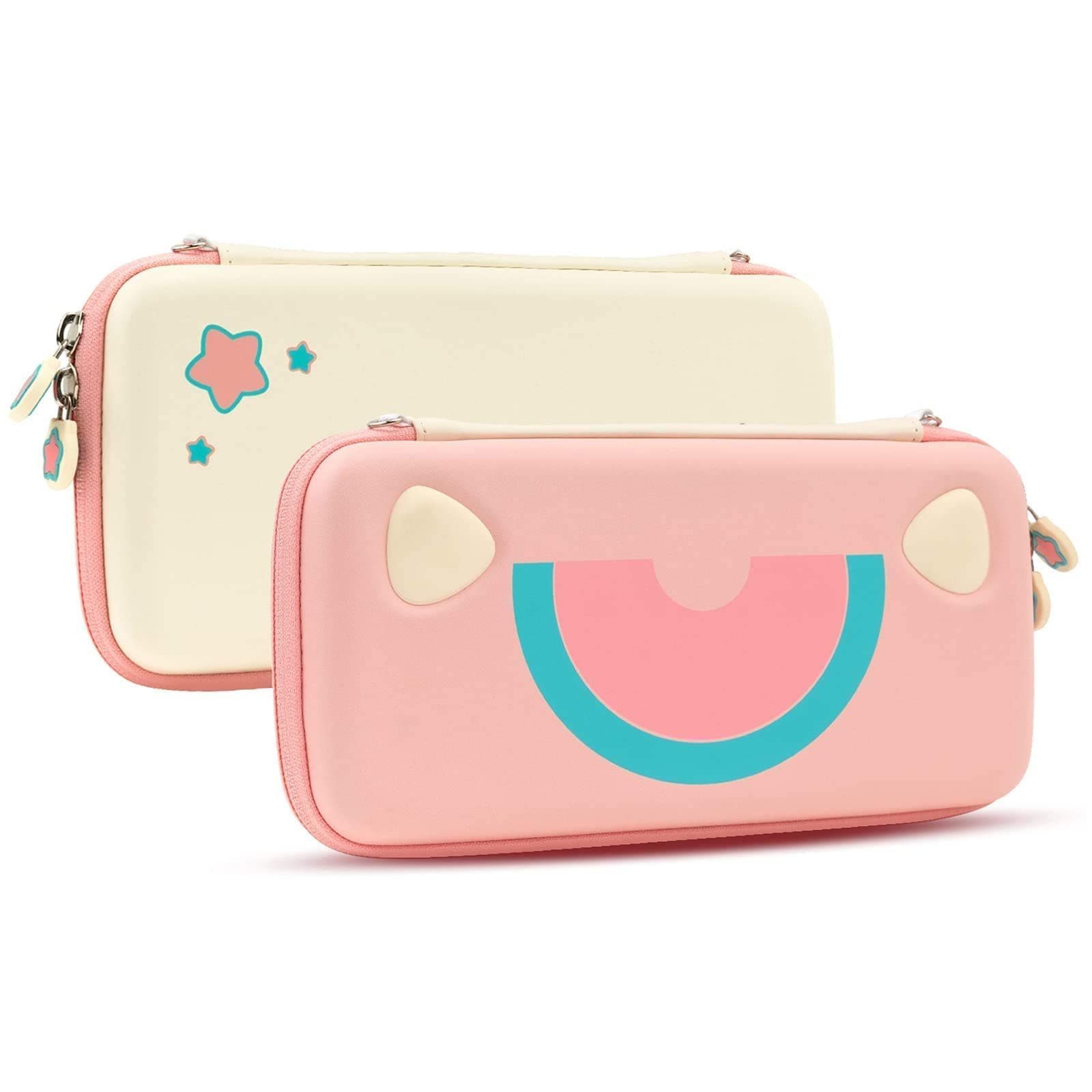 Geekshare Watermelon Cat Carry Case Compatible with Nintendo Switch/Switch OLED - Portable Hardshell Slim Travel Carrying Case fit Switch Console and Accessories