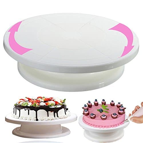 Arrison Revolving Cake Decorating Stand Turntable, White