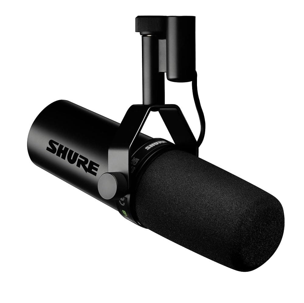 Shure SM7dB Dynamic Vocal Microphone with Built-in Preamp – Studio Mic for Streaming, Podcasting, and Recording – Smooth Sound, Wide Frequency Range, Rugged Build, Windscreen Included, XLR, Black
