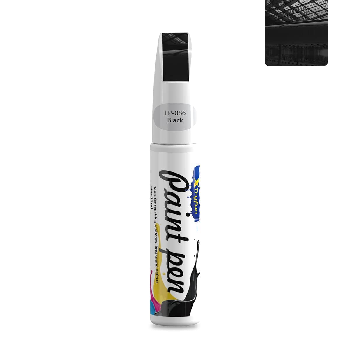 Touch Up Paint for Cars Paint Scratch Repair, Waterproof Auto Scratch Remover Pen (Black)