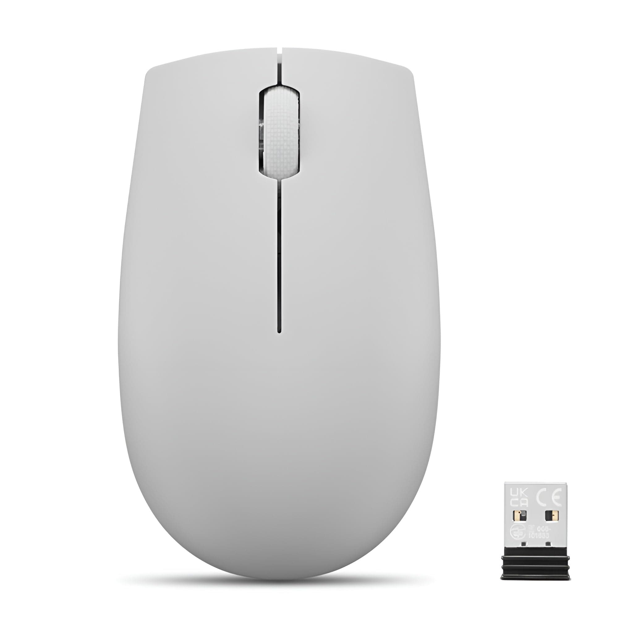 Lenovo 300 Wireless Compact Mouse (Arctic Grey) with battery