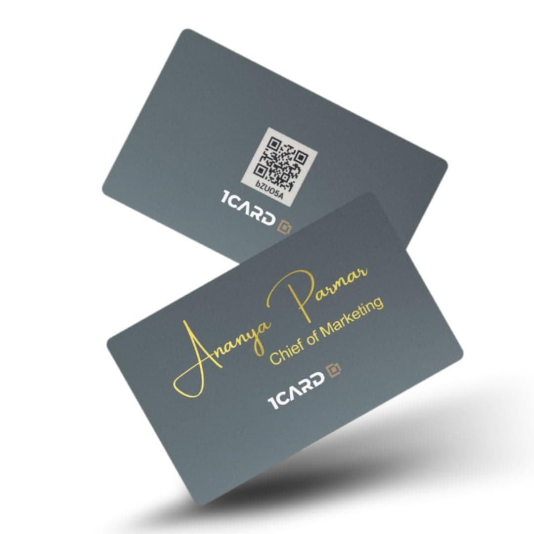 1Card Regal - Affluence - NFC and Smart QR Code Enabled Customized Digital Business Card | Just Tap or Scan to Connect | No App Needed | Customized