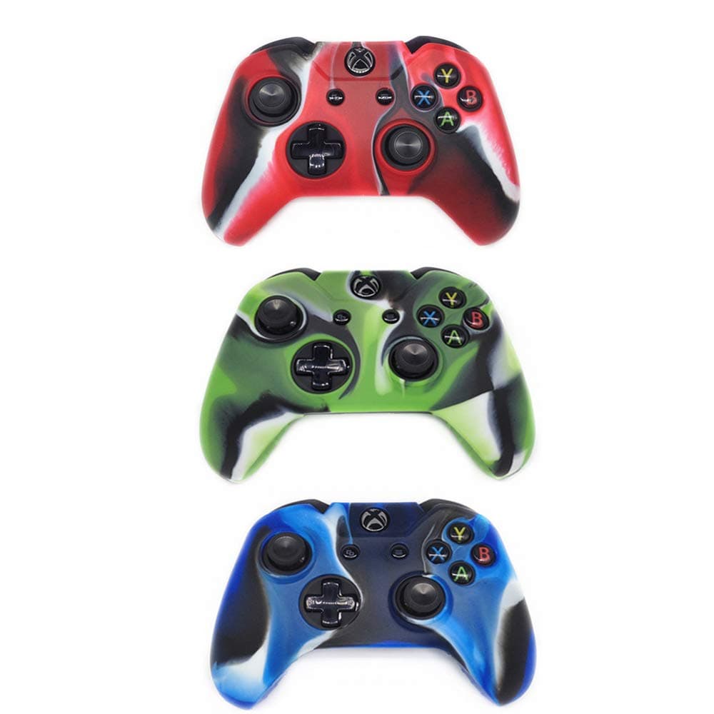 Controller Protective Case for Xbox One, CALLANY 3 Pack Soft Anti-Slip Silicone Controller Cover Skins with Thumb Grips Set