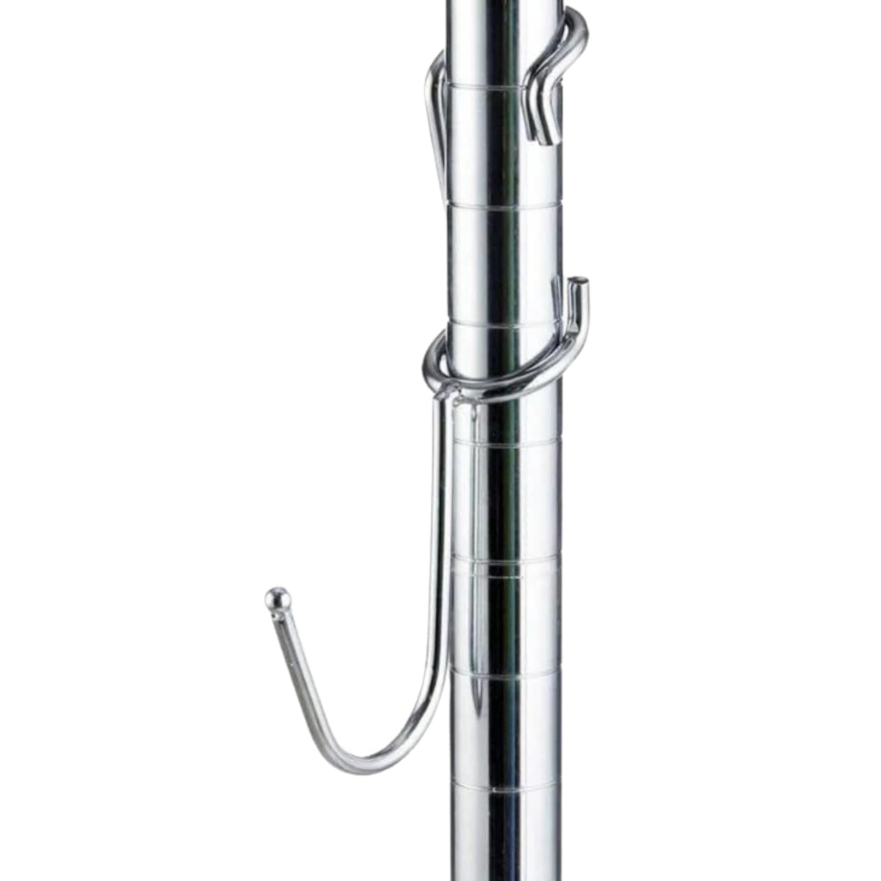 Sunway Tools Shelf Pole Hooks 5-Pack | J-Hook Chrome | Best Solution for Garage Shelving Storage Organization | Use with Metal or Wire Shelves and Racks | Heavy Duty, Easy Installation