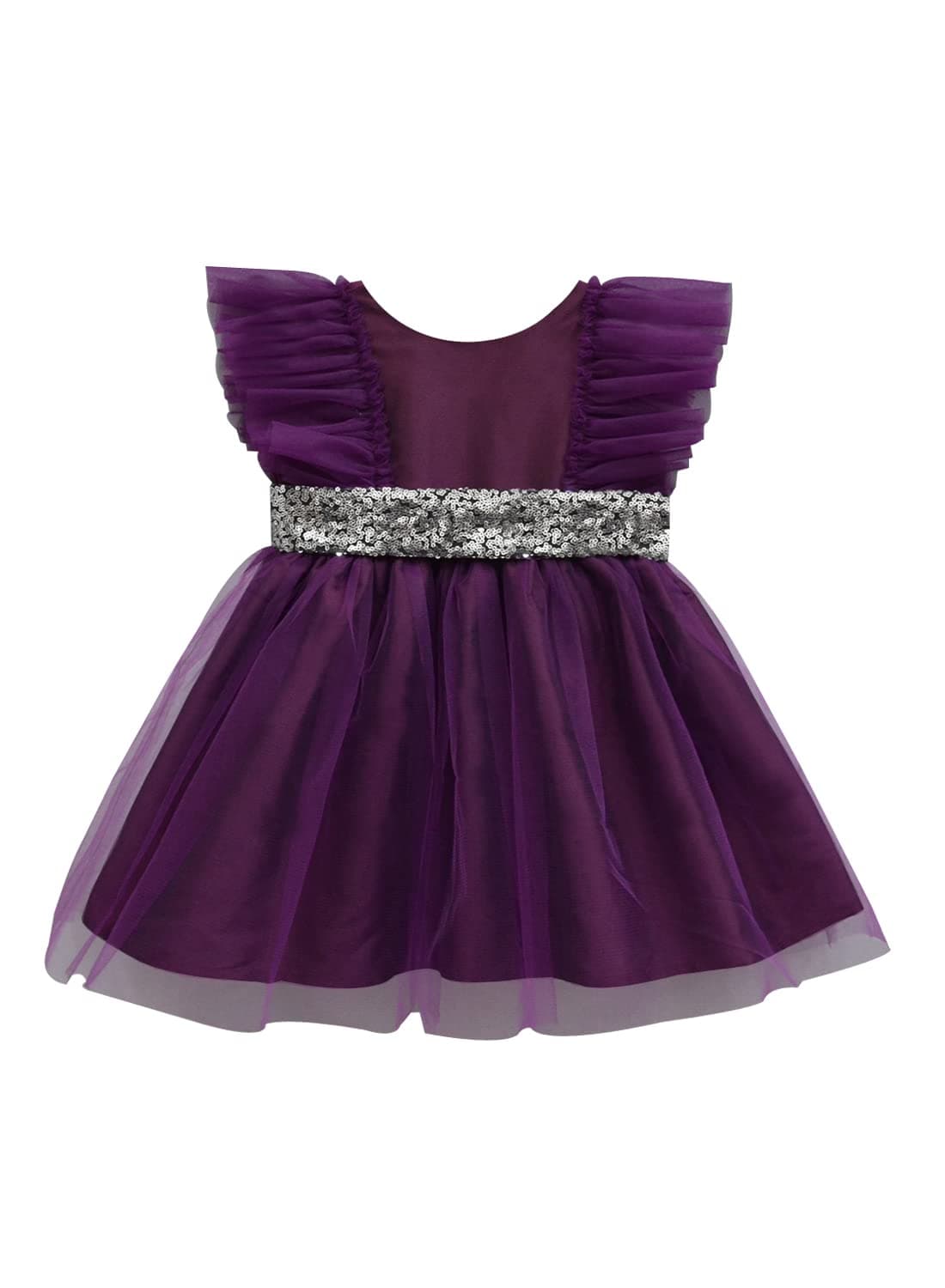 A.T.U.N. All Things Uber Nice Girl's Polyester Fit and Flare Above The Knee Rockstar Party Dress