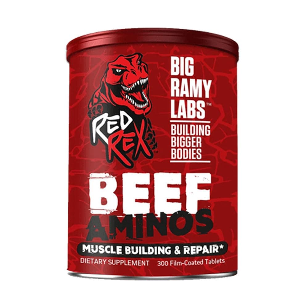 Red Rex Beef Amino - 300 Tablets | High-Potency Beef-Sourced Amino Acids for Superior Exercise Performance and Muscle Development