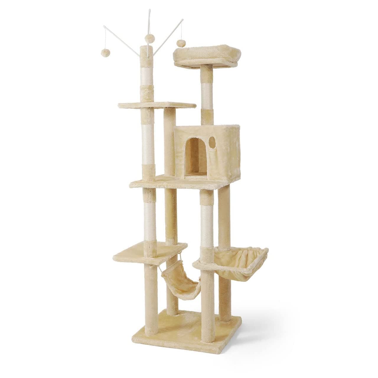 CAPHAUS 70-Inch Cat Tree, Beige