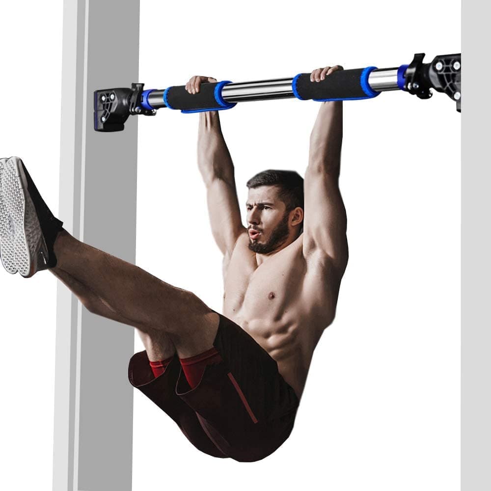 ULTIMAX Pull Up Bar for Doorway, Door Pull Up Bar Wall Mounted No Screws Portable Chin Up Bar, Multi-Grip Power Body Workout Bar Home Gym System Exercise Rod Equipment for Fitness