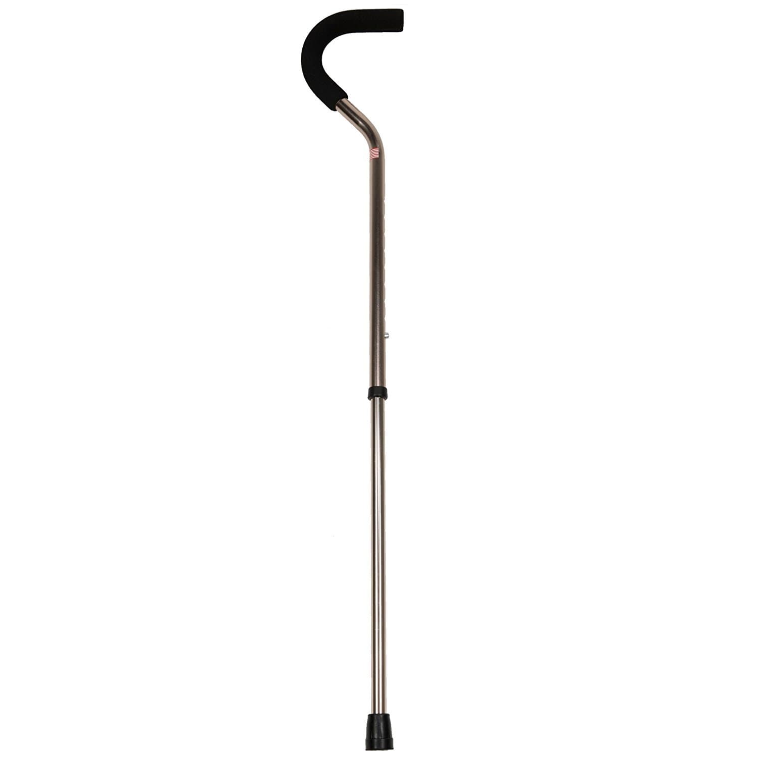 PCP Lightweight Offset Handle Foam Grip Adjustable Cane, Bronze