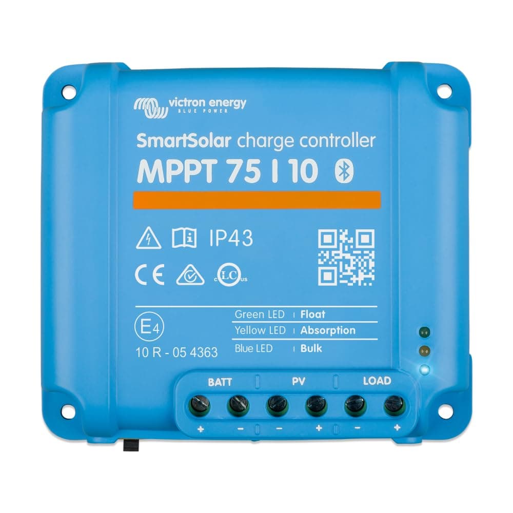 SmartSolar MPPT Solar Charge Controller (Bluetooth) - MPPT Charge Controller for Solar Panels - 75V 10 amp 12/24-Volt
