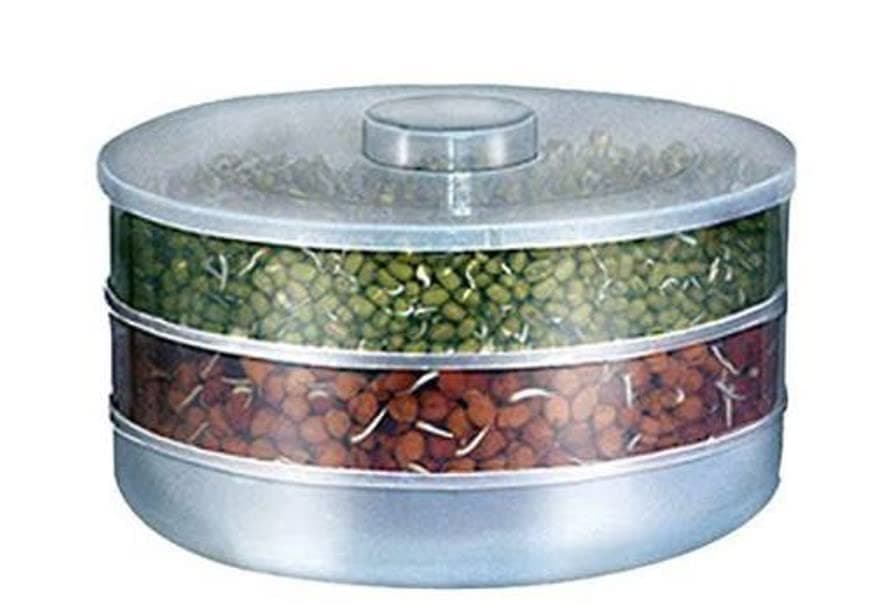 ROXA Sprout Maker | Sprout Maker Box | Hygienic Sprout Maker with 3 Container | Home Making Fresh Sprouts Beans for Living Healthy Life Sprout Maker 3 Bowl Sprout Maker for Home (3 Compartments)