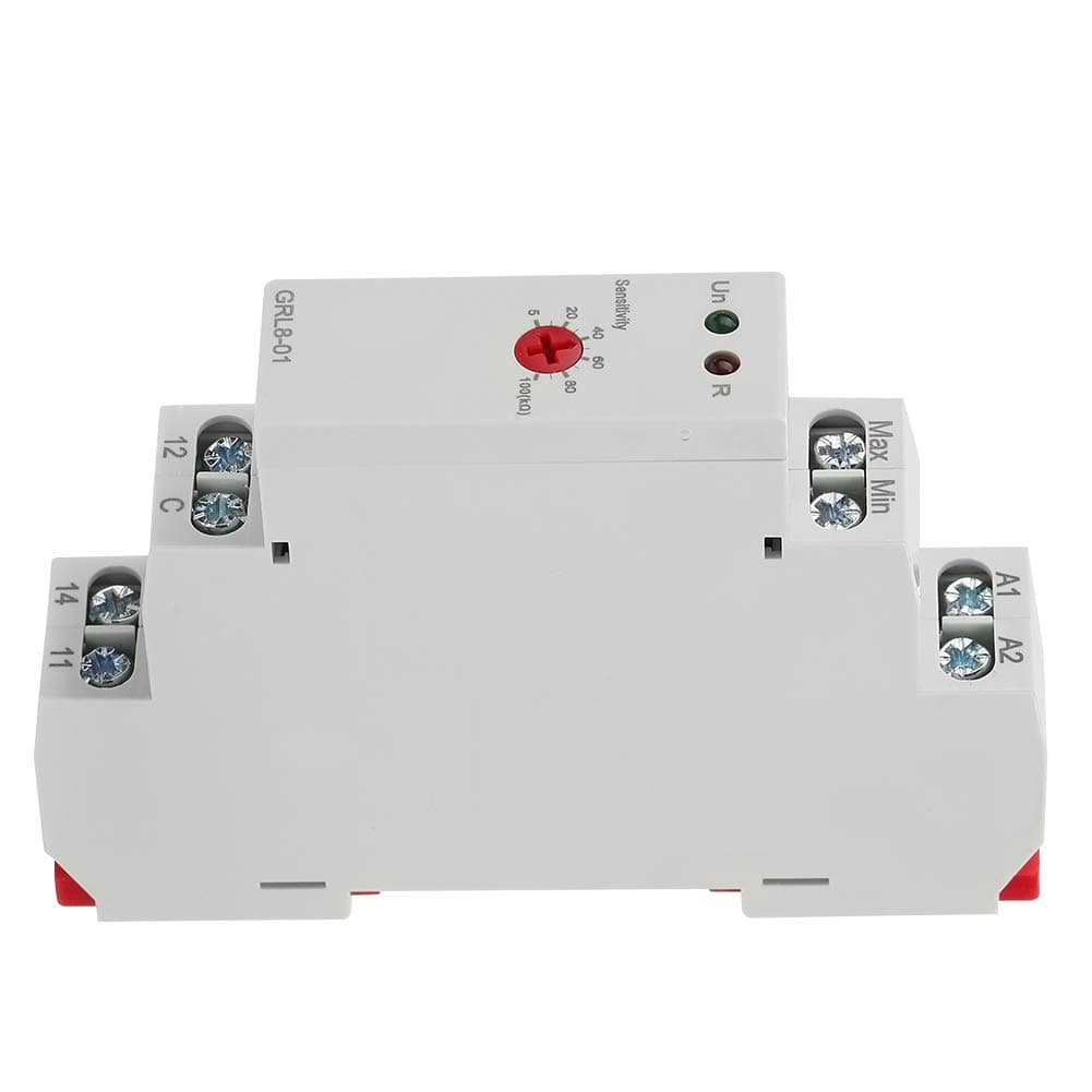 10A Liquid Level Controller Relay Water Level Controller Relay GRL8-01, AC/DC 24V-240V Liquid Level Control Relay, Water Tower for Well Reservoirs Pool