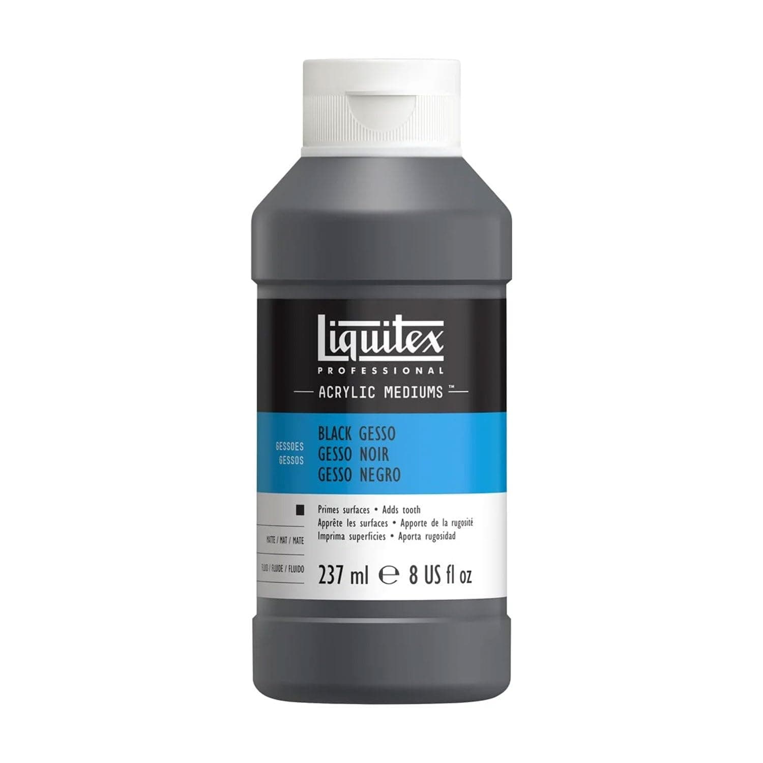 5320251 Professional Black Gesso Surface Prep Medium, 237 ml