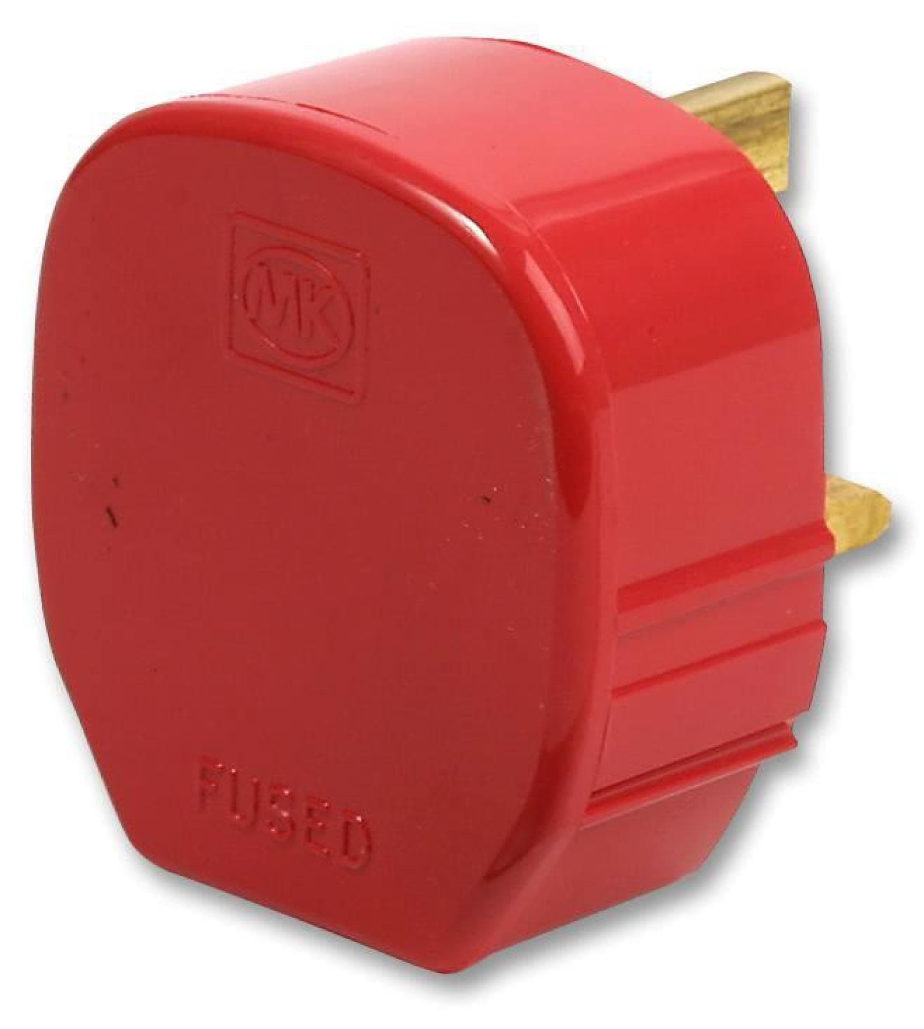 Toughplug 13A UK Mains Plug, Red