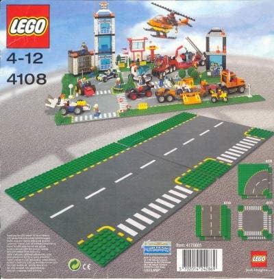 LEGO 4108 T-Junction Tee Road Plates