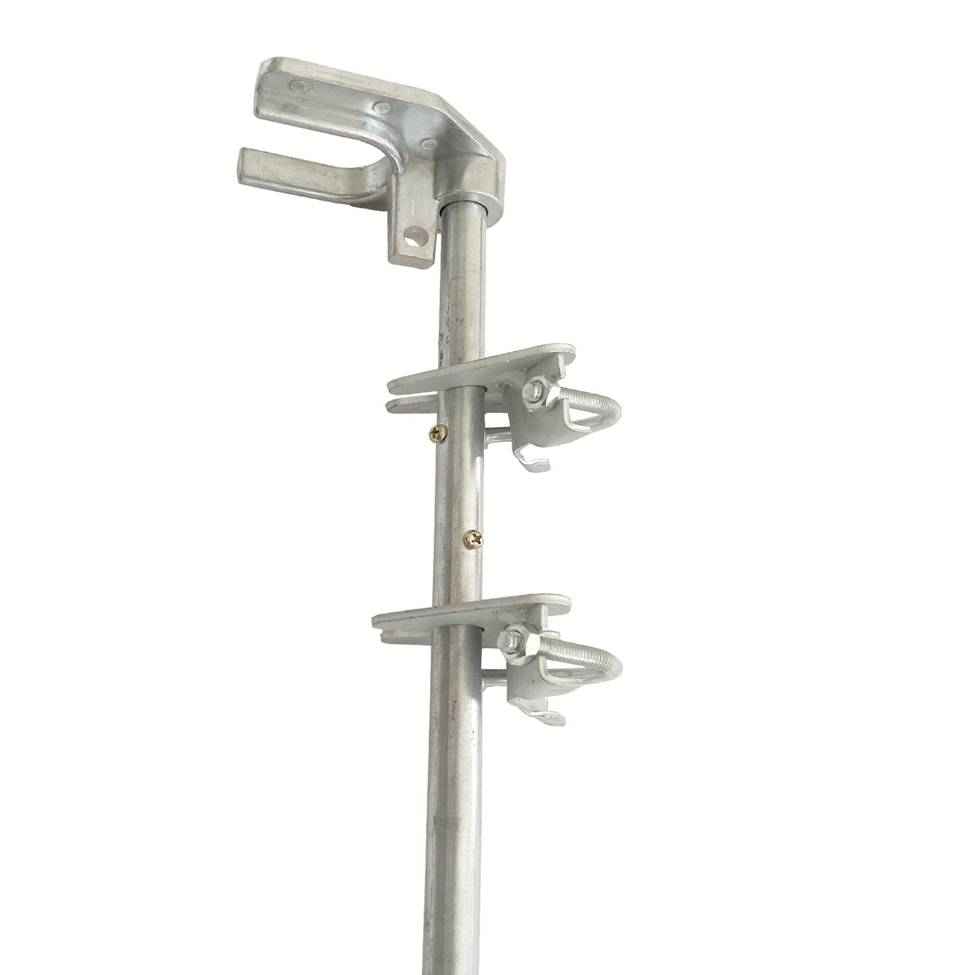 HITTITE 36" Chain Link Drop Rod for Double Gate, Pull Style Chain Link Fence Gate Latch for 1-3/8" Frame, Heavy Duty Drop Bolt Ground Latch for Metal Gates