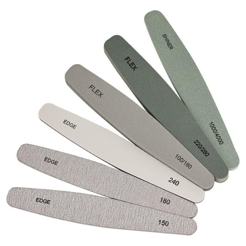Nail File and Buffer Set, 6 Pcs Nail Files & Nail Buffer Blocks for Natural Nails, Emery Boards for Nails, 100/180 Grit Nail Files for Acrylic and Gel Nails 240 Grit Nail Files