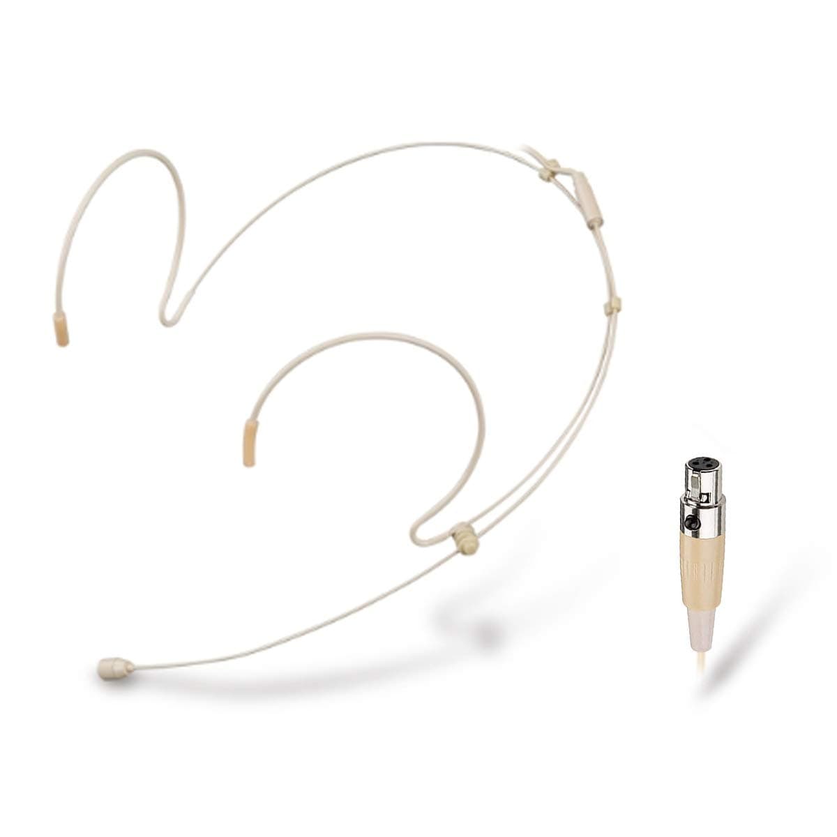 Headset Microphone Double Over Ear Earset Over Ear Headworn Mic Compatible with AKG Wireless System Bodypack Transmitter with 1.2m Cable Windscreen Mini XLR 3 Pin TA3F Plug