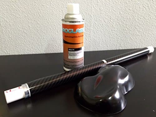 Hydrographics Dip Kit - Water Transfer Printing Dip Kit - True Weave Carbon Fiber - 10ft Film Roll - Aerosol Activator - 3D Speed Shape