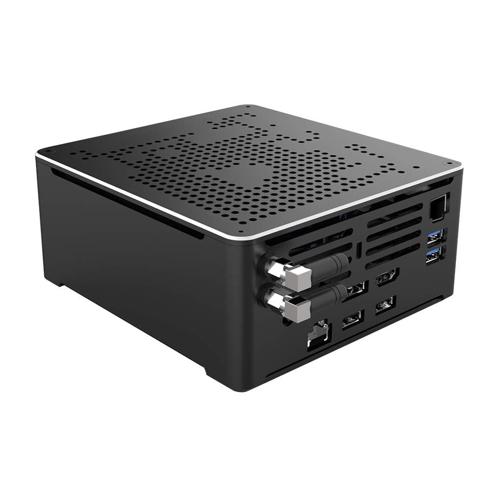 HUNSN 4K Mini PC, HTPC, NUC, Small Server, Support Proxmox, Vmware, ESXI, KODI, Intel I9 10880H 10885H, BY02, DP, HDMI, TYPE-C, 2 x LAN, Barebone, NO RAM, NO Storage, NO System