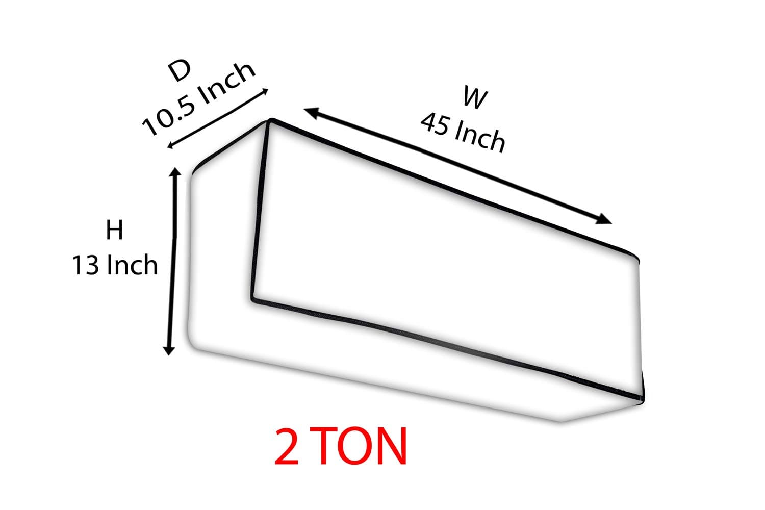 Split AC Cover Indoor Unit for 2 Ton Capacity AC, All Weather Cover/Attractive Digital Prints/Dustproof/Water Resistant AC Cover (Maroon Flower)