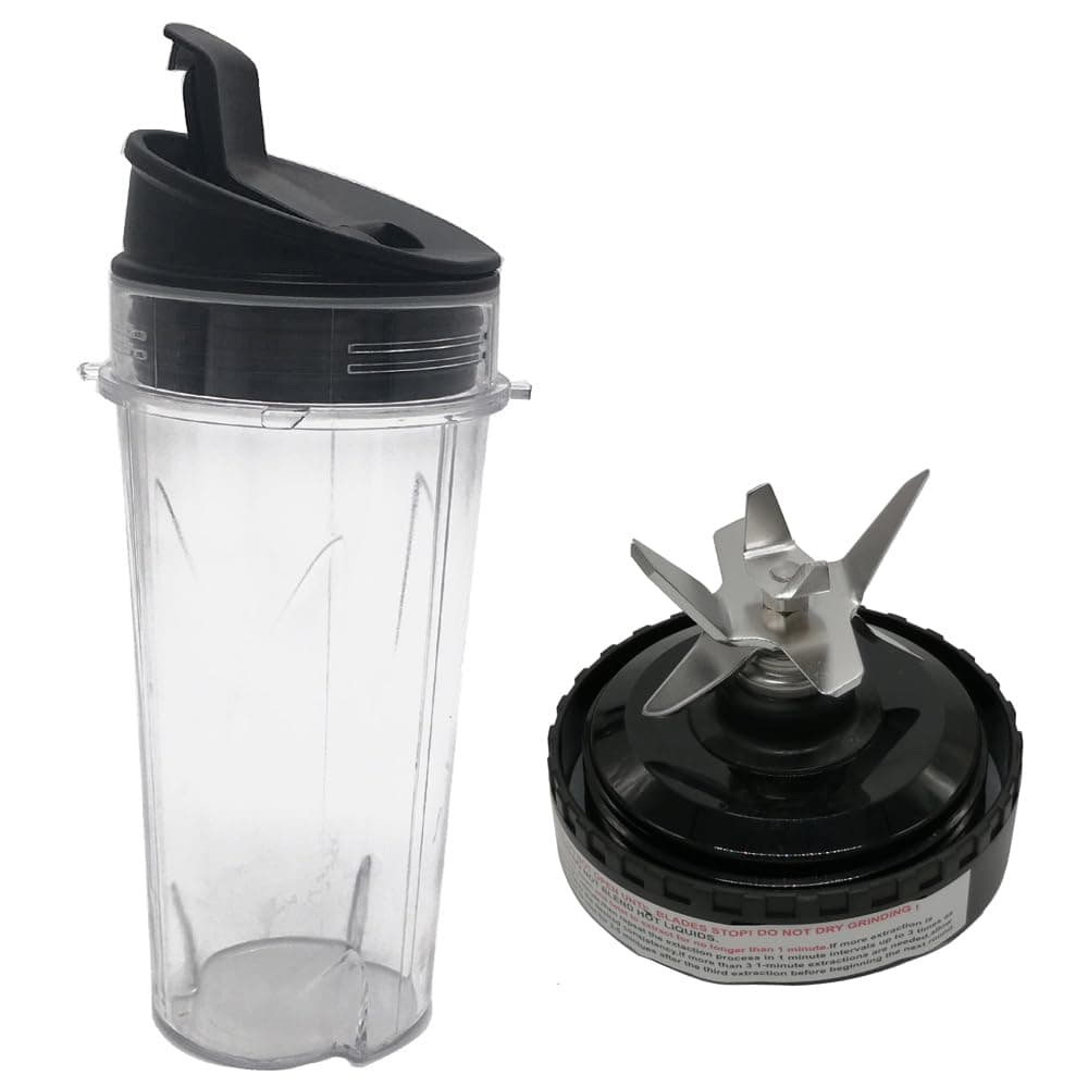 Replacement Bottom Pro extractor Blade Assembly with cup &lid set, Compatible with Nutri Ninja Ultima Kitchen System blender BL810QSL 30/BL830CB 30 /BL810QON 30/BL810 30/BL820 30/BL830 30