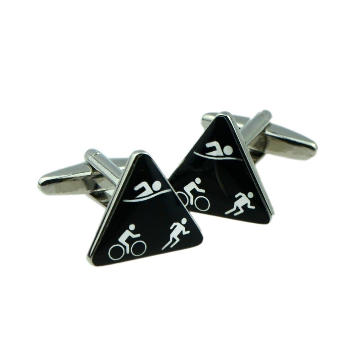 GTR Prestige GiftwareTriathlon Design Triangular Cufflinks Presented in a Cufflink Box