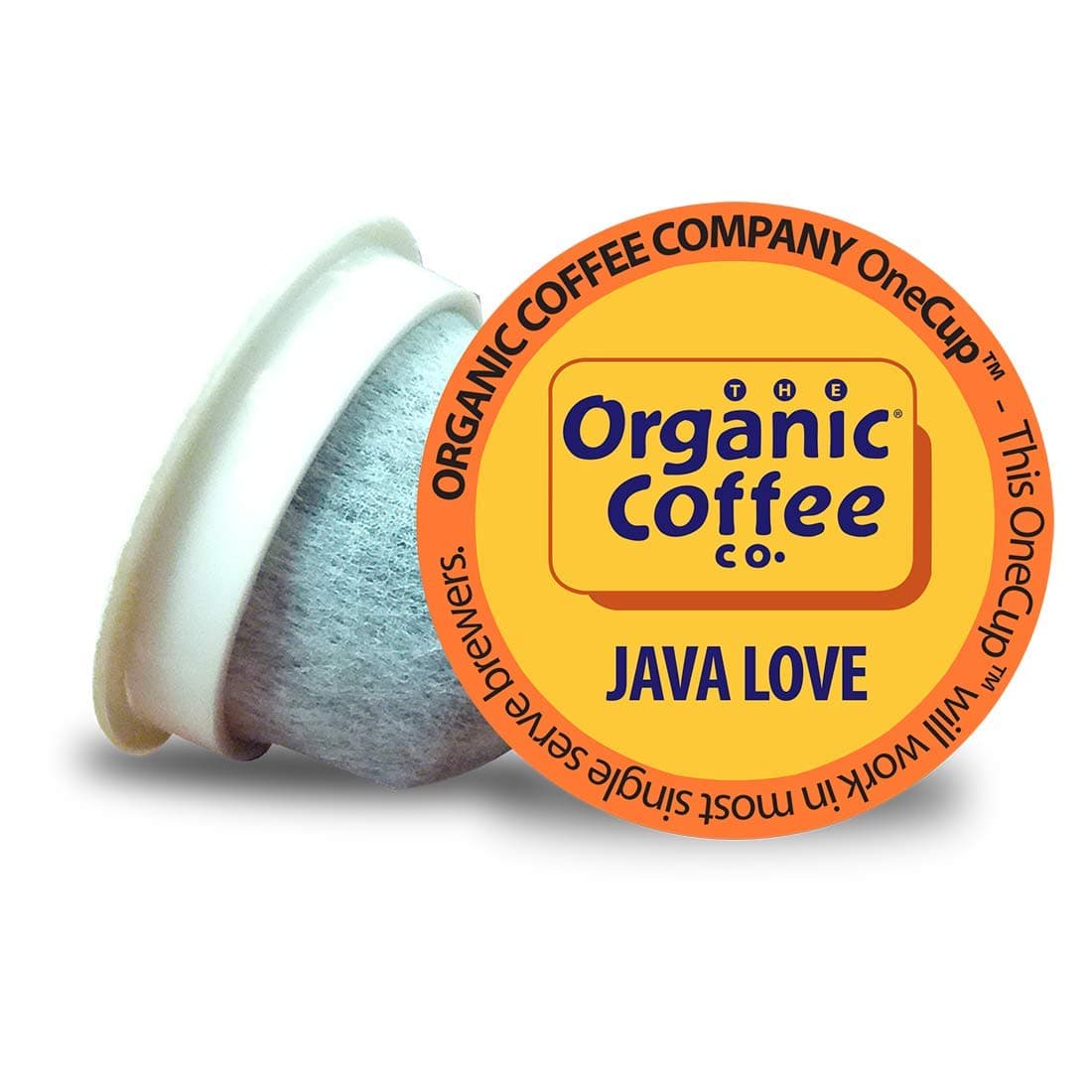 The Organic Coffee Co. Compostable Coffee Pods - Java Love (12 Ct) K Cup Compatible including Keurig 2.0, Medium Roast, USDA Organic