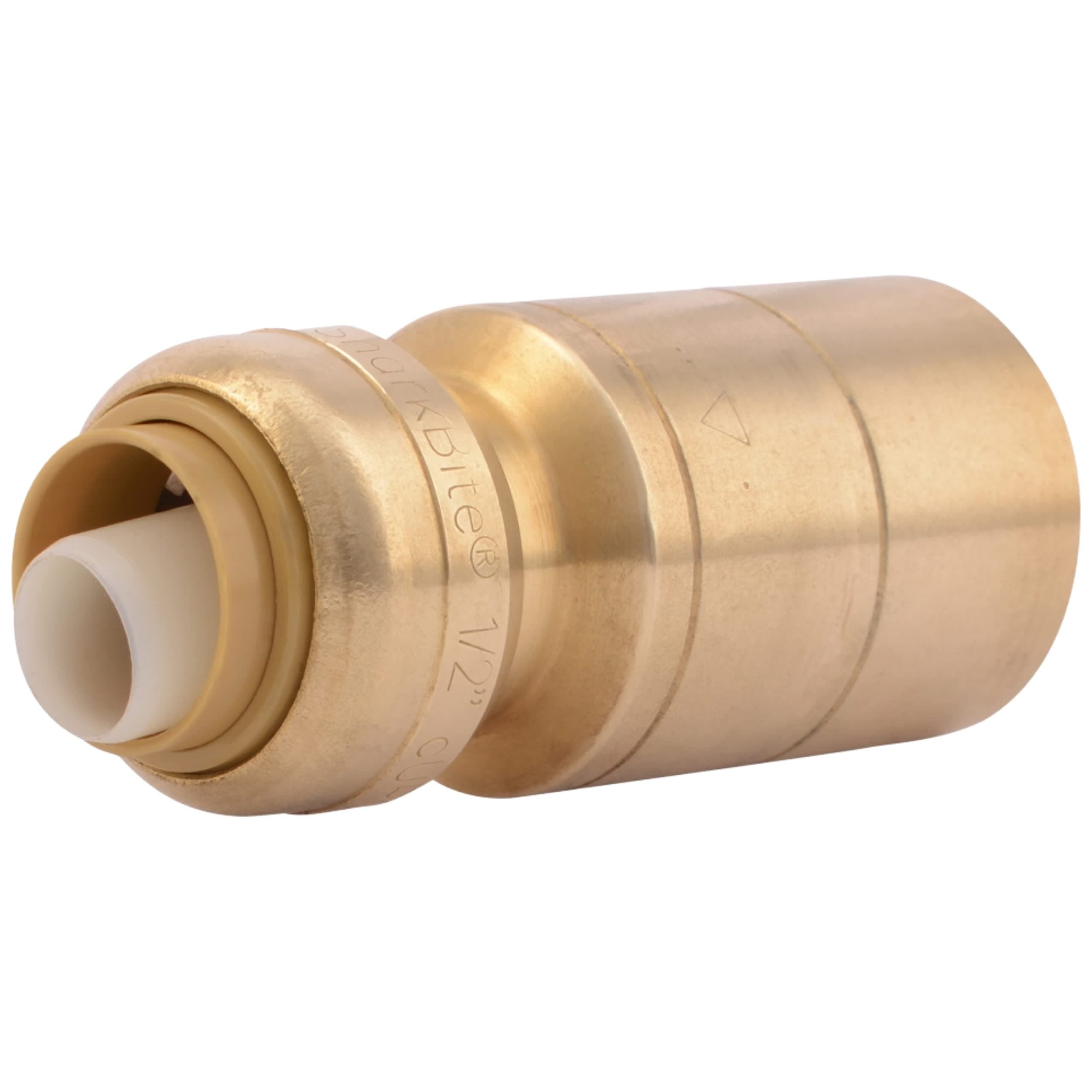 SharkBite 1/2 Inch x 1 Inch CTS Fitting Reducer, Push to Connect Brass Plumbing Fitting, PEX Pipe, Copper, CPVC, PE-RT, HDPE, U722LFA