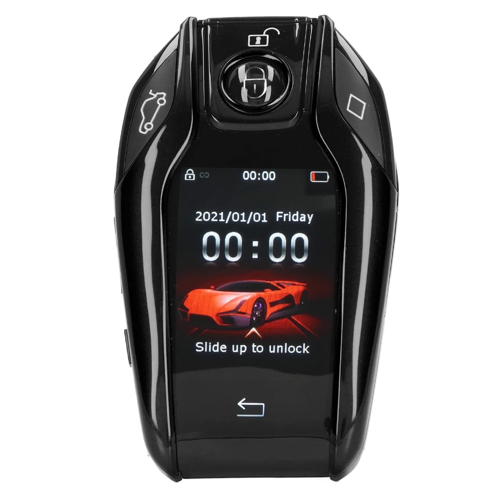 Diydeg Keyless Entry Remote Control Car Key, 4 Button Smart Remote Car Key with LCD , Anti Theft Universal Car Key Fob Replacement for All Start Stop Engine Button