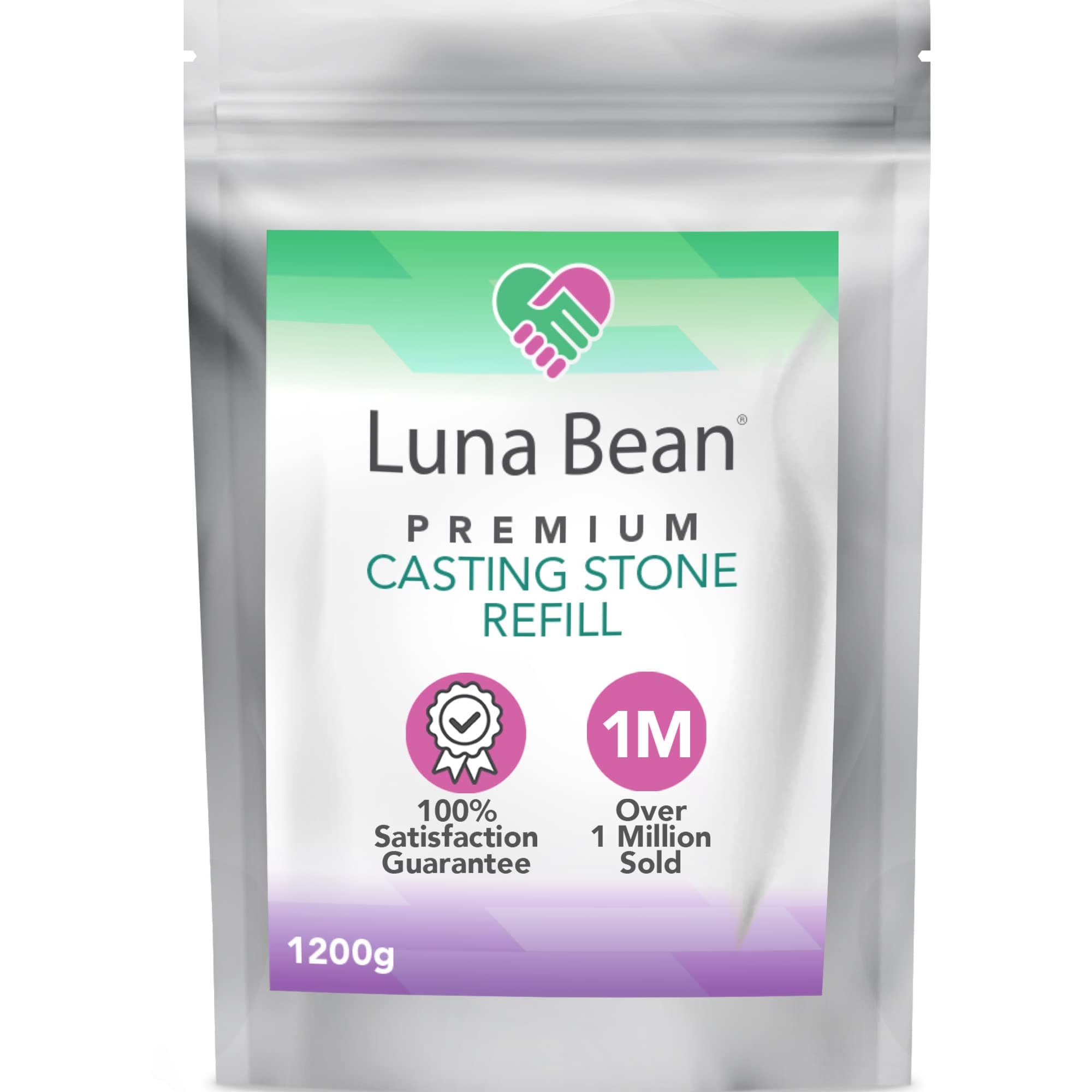 Luna Bean Casting Stone Molding Powder Refill for Hand Casting Kit & Multi-Use Projects- 2.7 lb (1200g) Non- Toxic - Cast for DIY Projects, Crafts, Sculpture & Home Decor