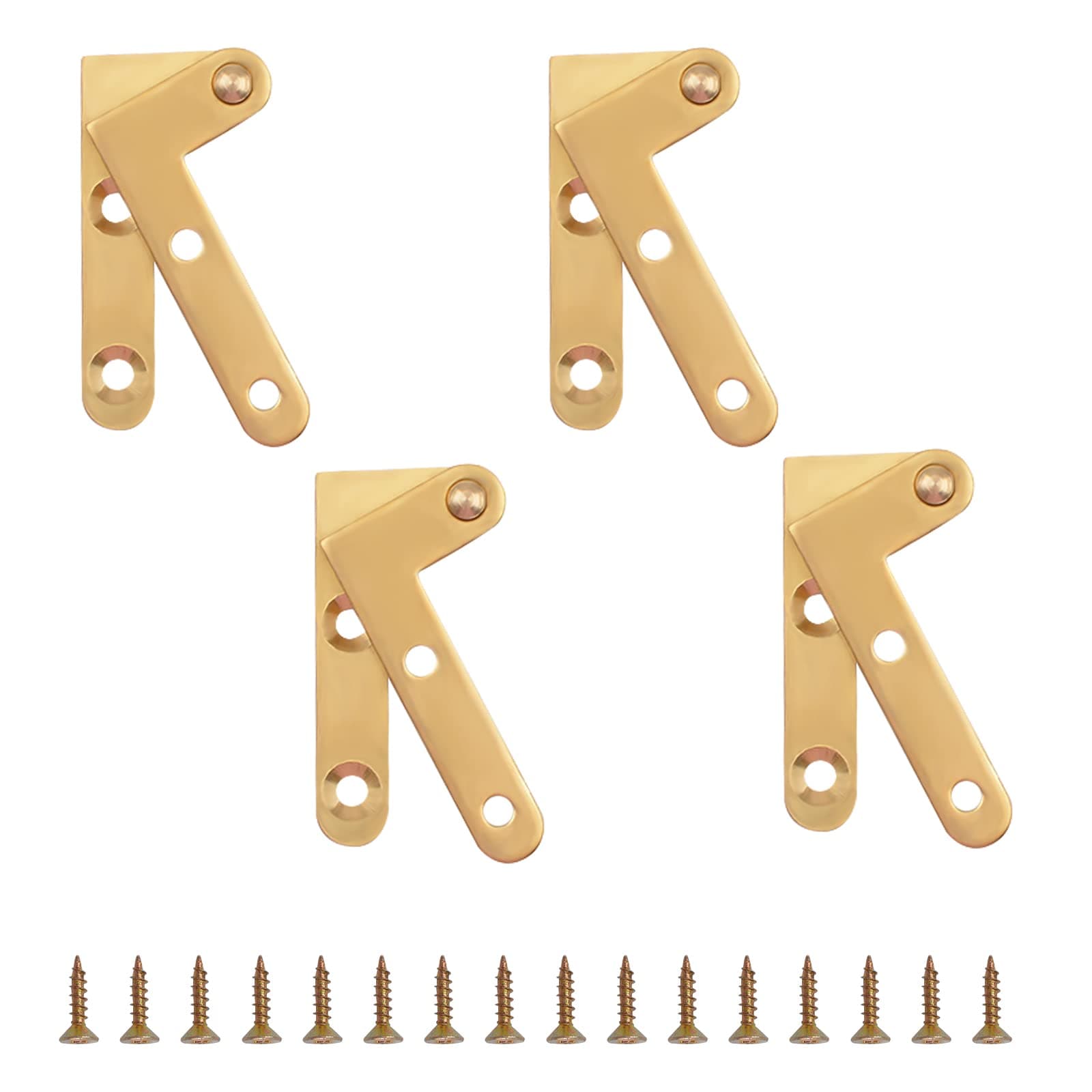 Rotatable Door Hinges, 4Pcs 360 Degree Adjustable Pivot Hinge Stainless Steel Hidden Knife Hinges Heavy Duty Door Pivot Hinge for Windows Cabinet