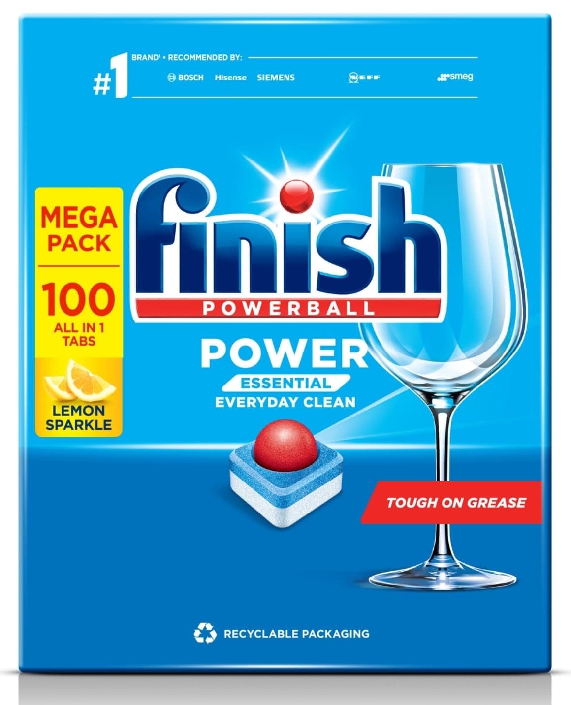 Dishwasher Tablets Powerball 100 Lemon