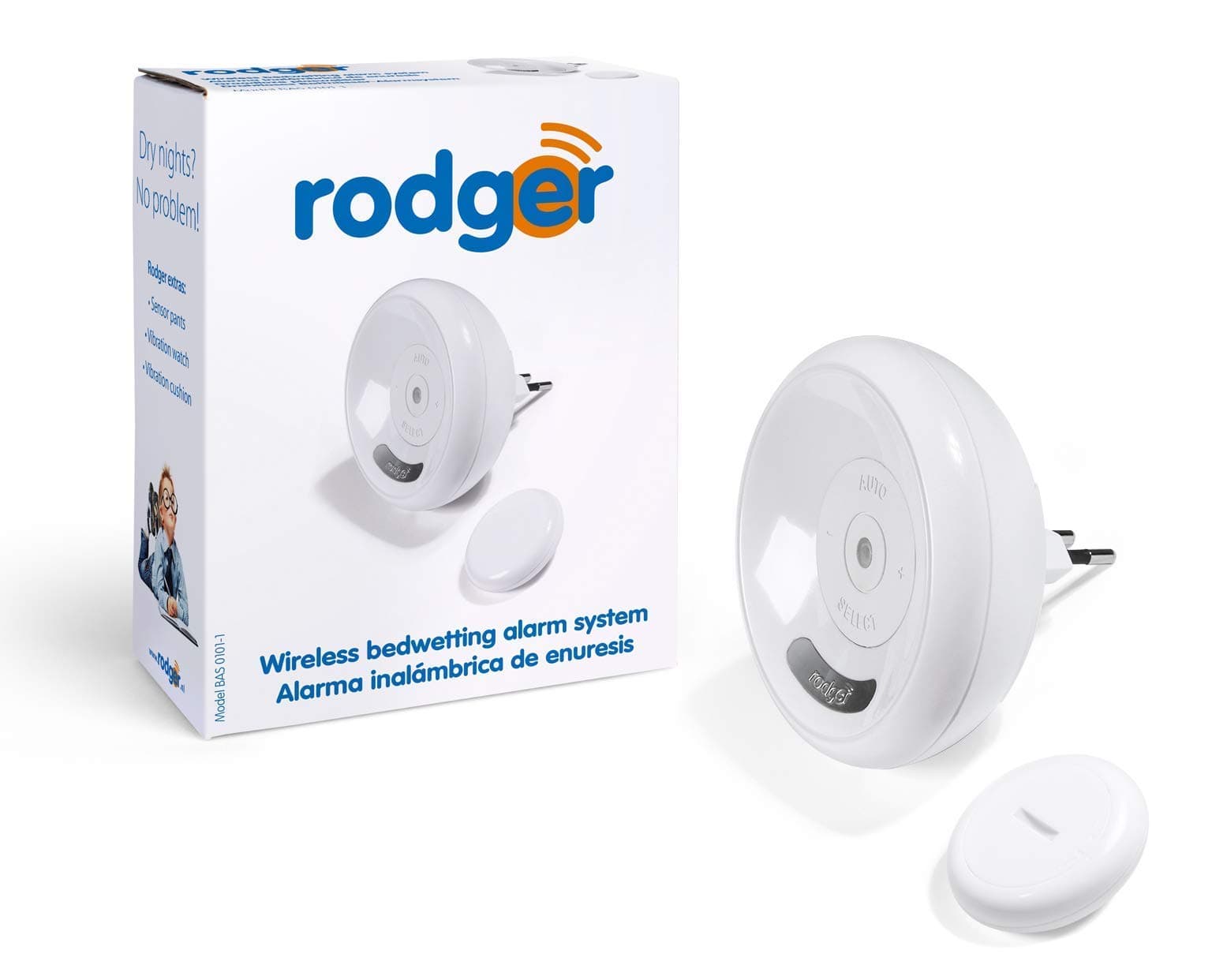 Rodger Bedwetting Alarm System with 2 Sensor Briefs