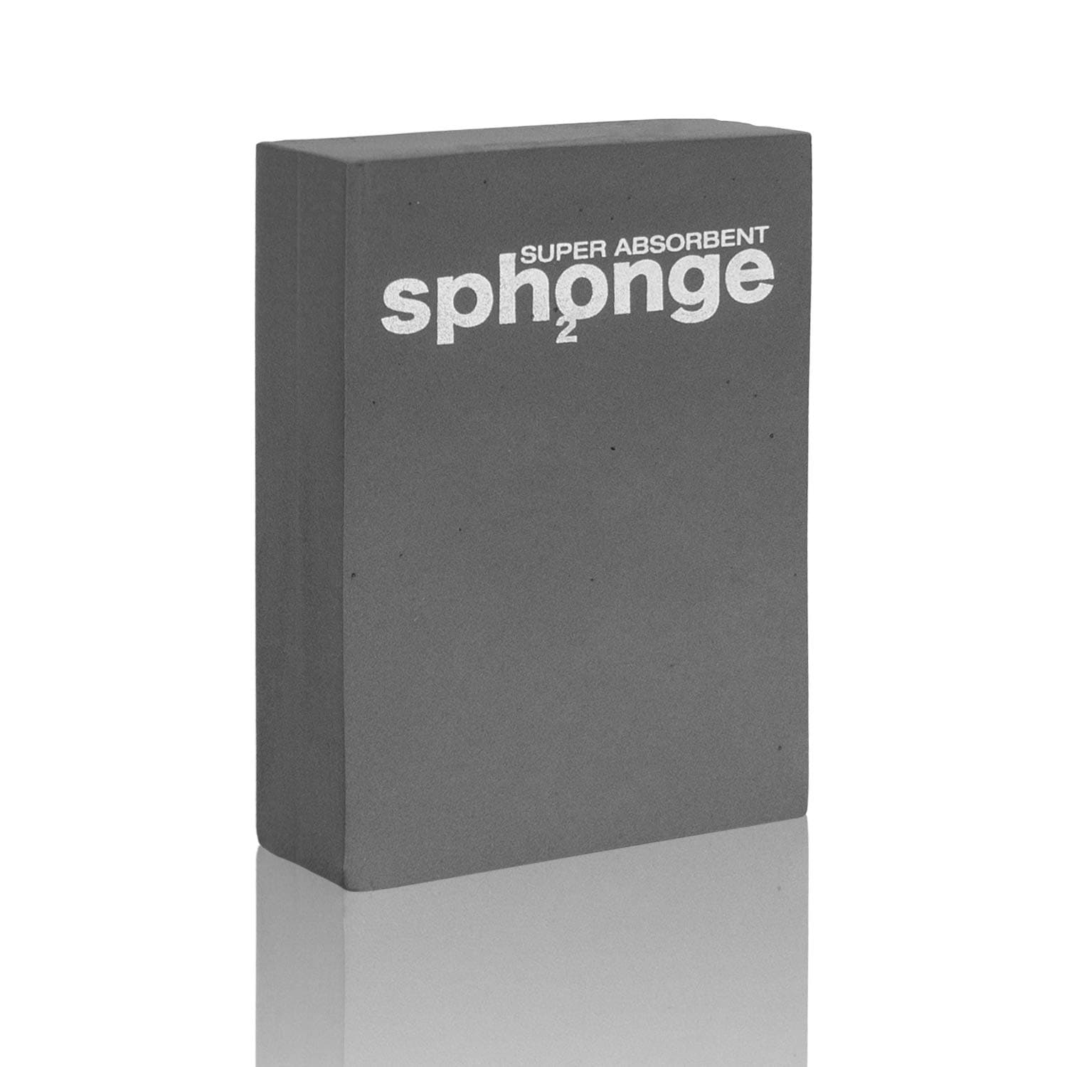 Super Absorbent Sponge by SPh2ONGE (Grey) | Multi-Purpose | Designed to Hold x10 its Weight in Liquid | Re-usable | Perfect All Around Your Home | Effective on Every Surface | Drip-Free and Durable