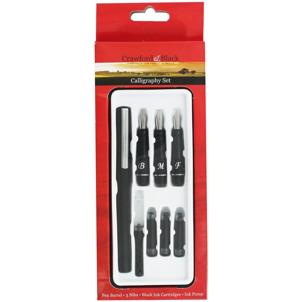 Crawford and Black Calligraphy Set