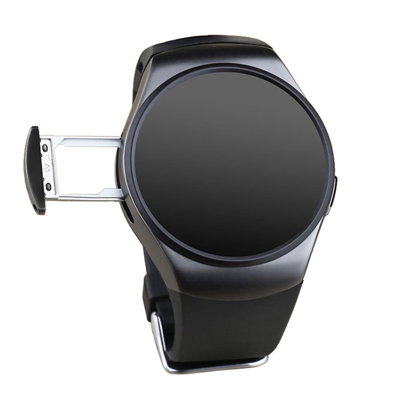 [Waterproof] Bluetooth Smart Watch Touch Screen SmartWatch Sync Notifications/Excerise Tracker/Anti Lost for Baby Pet Smart Watch for Android & iOS8_Black