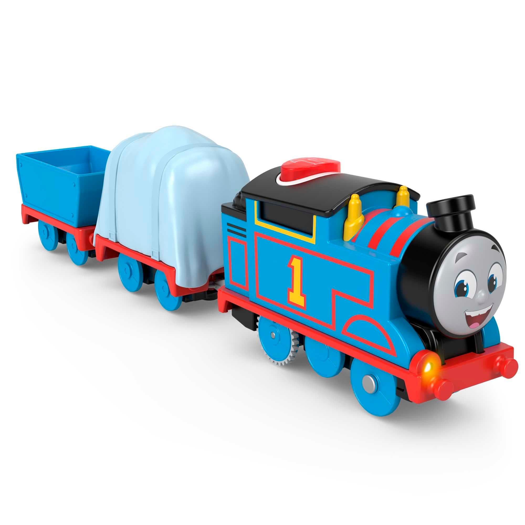 Motorized Toy Train Talking Thomas Engine with Sounds Phrases & Cargo for Kids Ages 3+ Years, UK English Version, HWH17