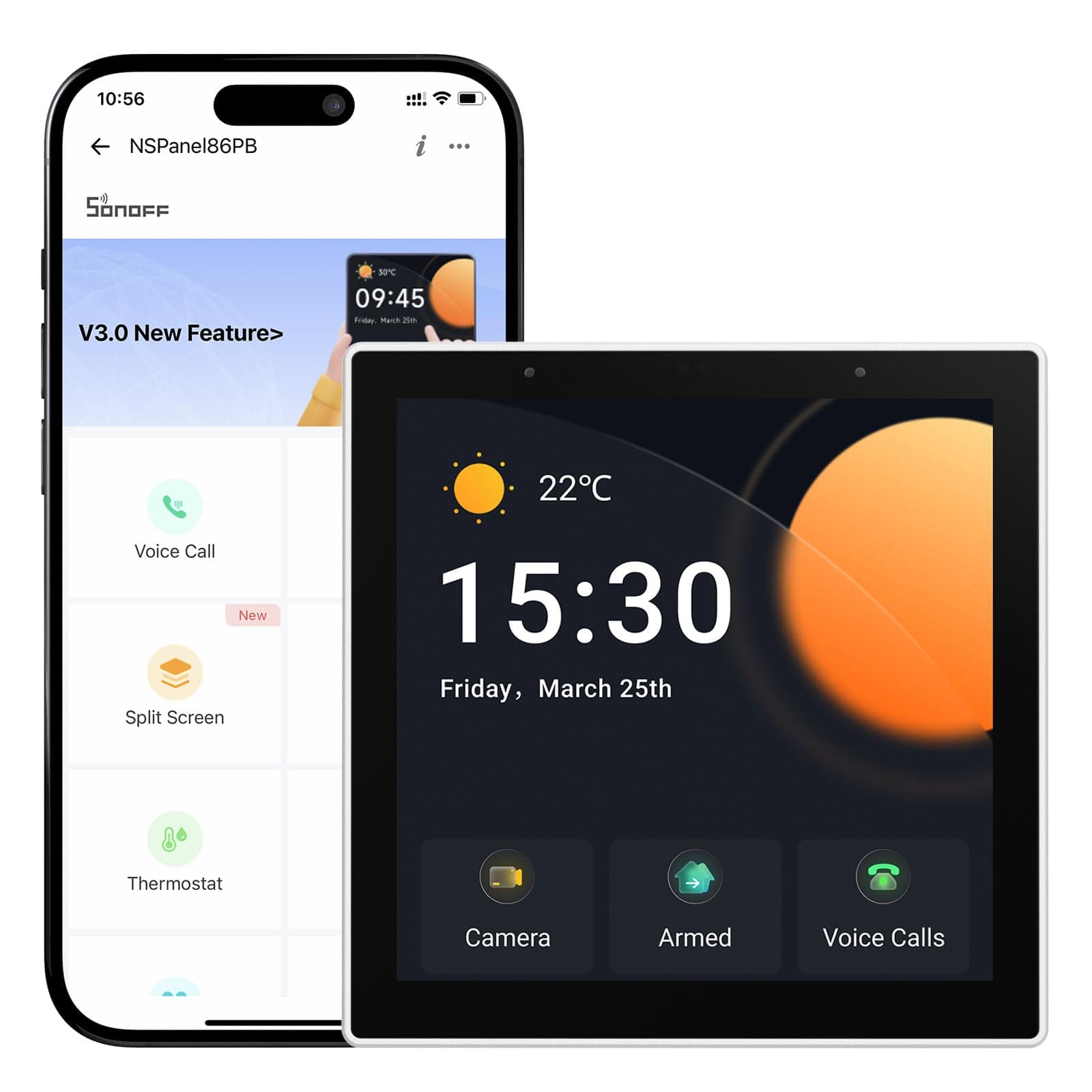NSPanel Pro Smart Home Control Panel, Zigbee 3.0 Gateway with Home Security, with Power Consumption Statistics, Thermostat, Call Intercom, etc. All-in-One Control Center Hub White
