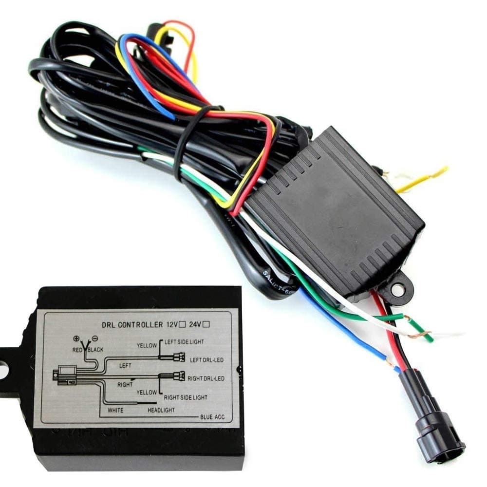 iJDMTOY (1 Universal LED Daytime Running Light Automatic ON/Off Controller Module Box Relay