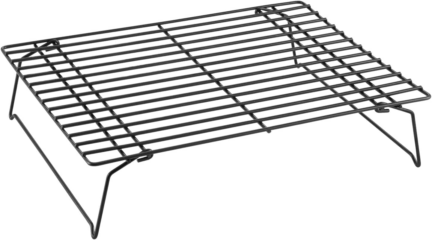 BluBasket 2 Pack Multi Tier Stackable Cooling Rack, Non-Stick Wire Cake Rack for Pies, Cookies, Pastries