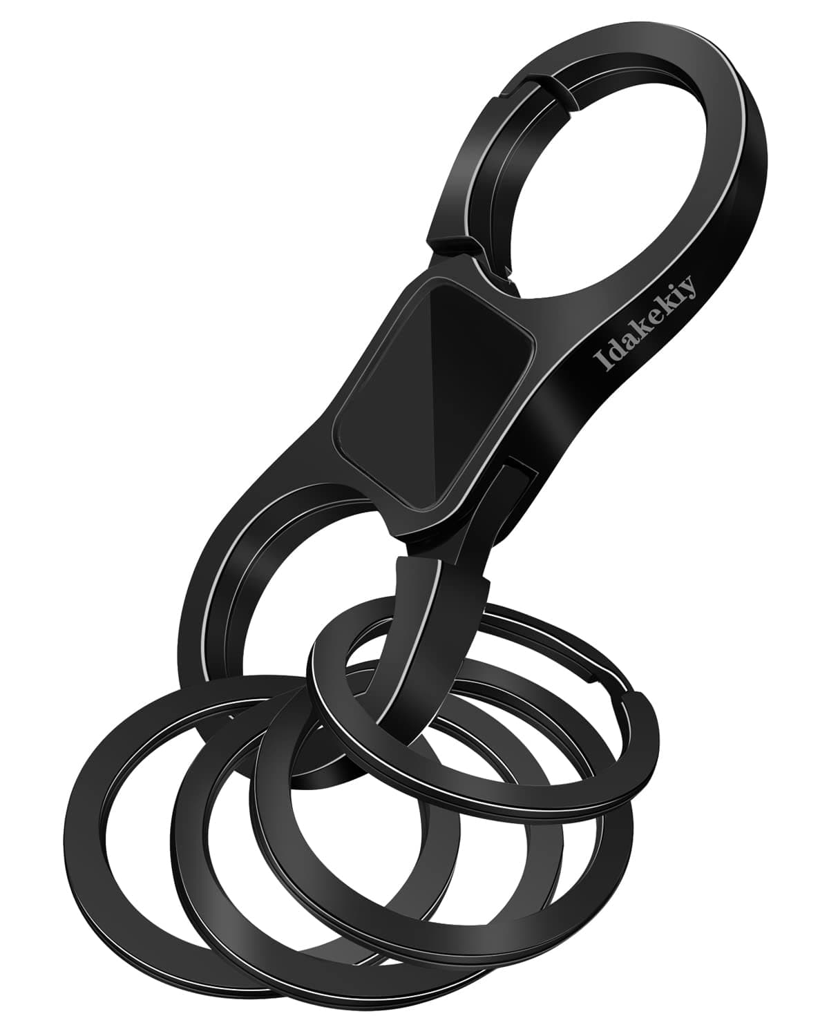 Idakekiy Key Chain Quick Release Spring with 4 Key Rings Heavy Duty Car Keychain Organizer for Men Women