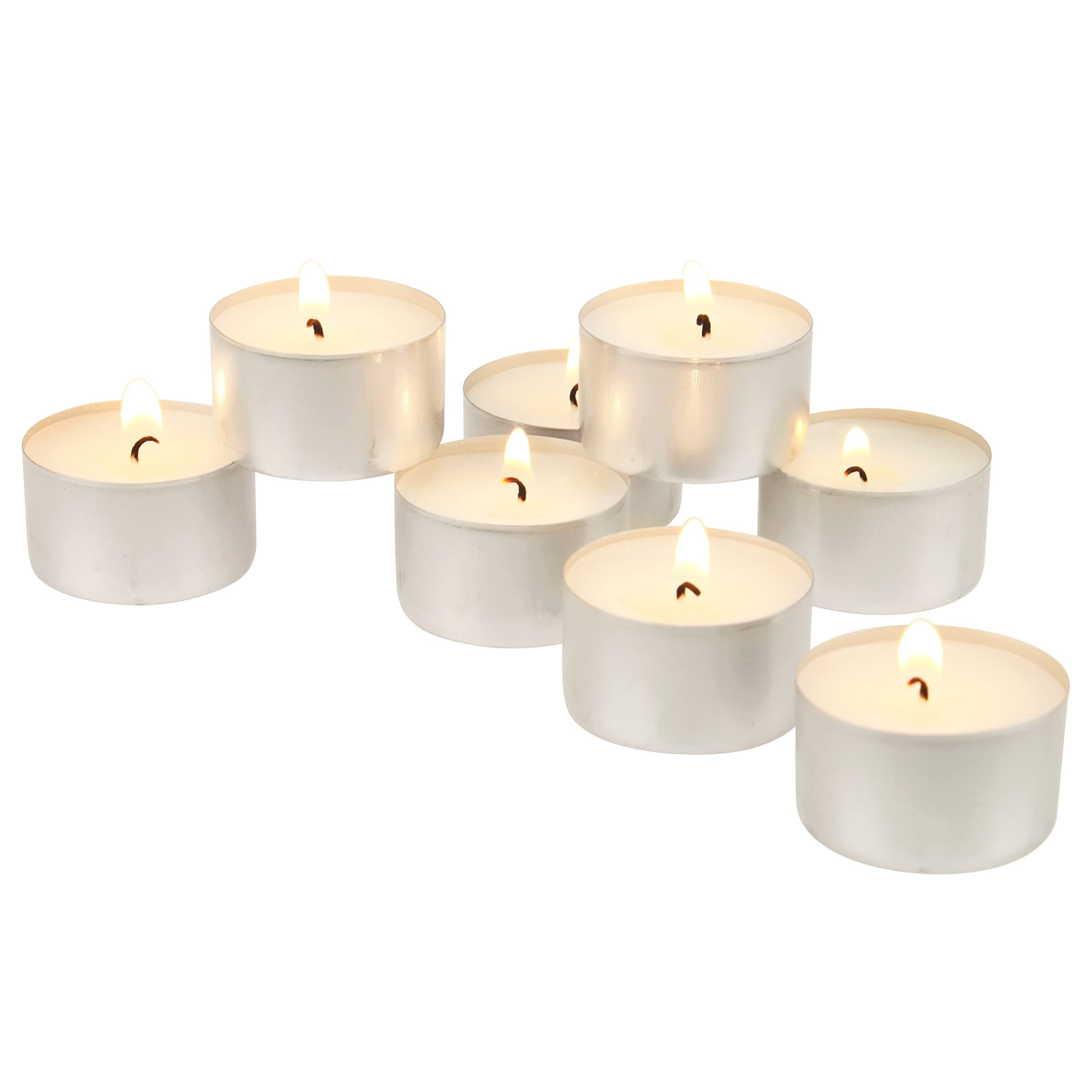50 Pack Unscented 8 Hour Tea Light Candles
