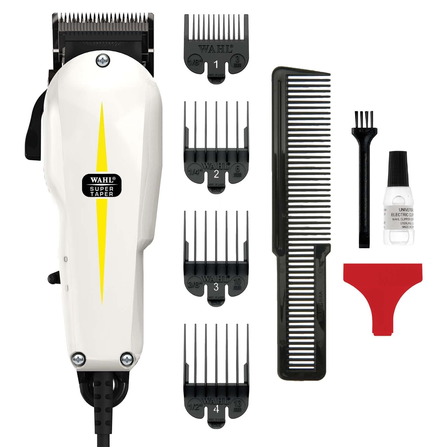Wahl Super Taper, Professional Hair Clippers, Pro Haircutting Kit, Clippers for Bulk Hair Removal, Taper Fade, Adjustable Lever, Corded, Lightweight, Barbers Supplies