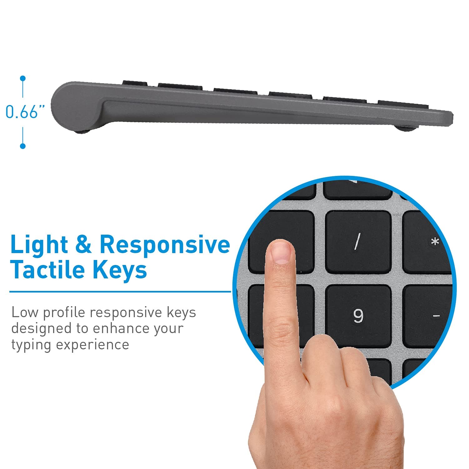 Macally Bluetooth Number Pad for Laptop - Wireless Numeric Keypad - 22 Key Numeric Keypad for Data Entry, Numpad Compatible with MacBook, iPad, iPhone, iOS, Laptop, PC, Android