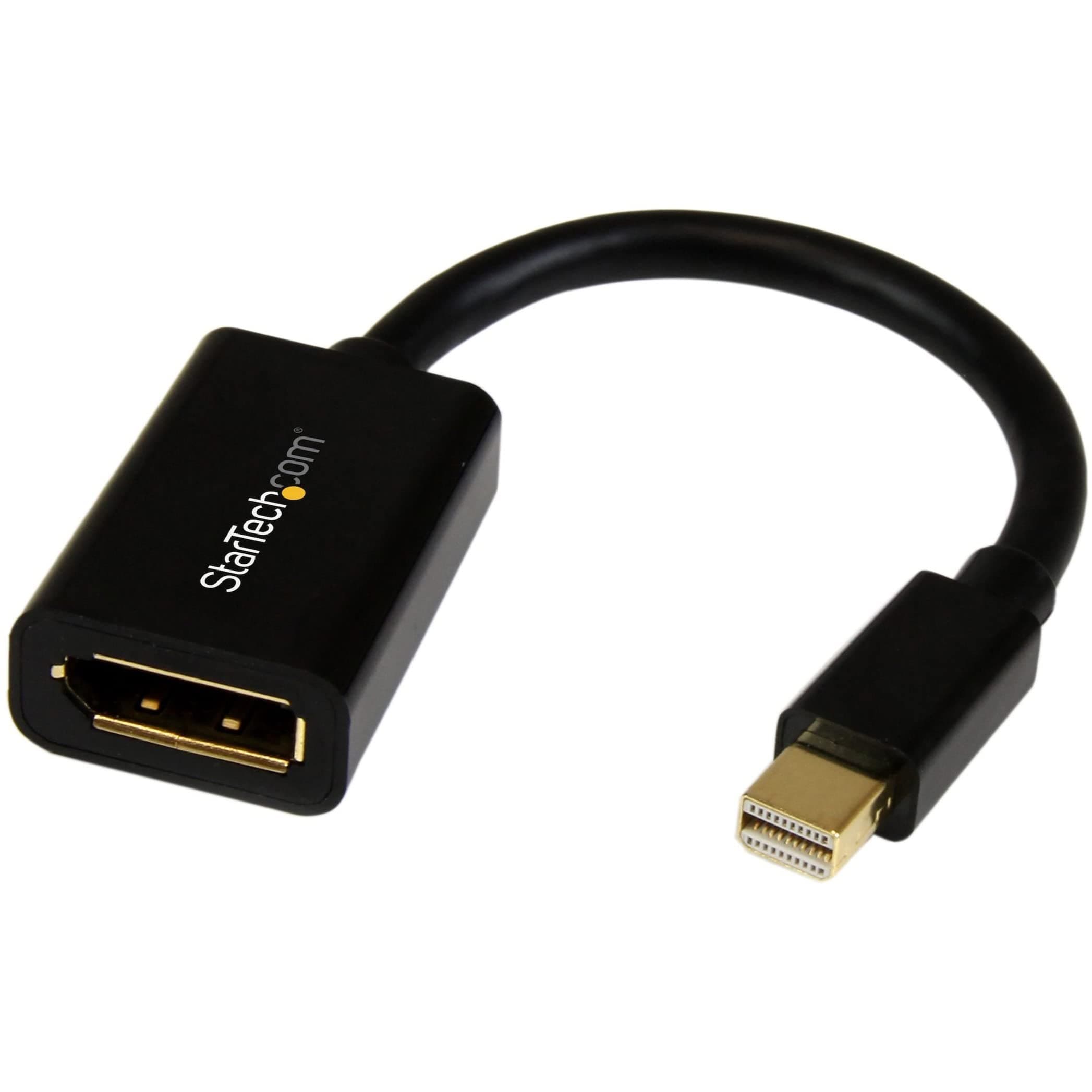 StarTech.com 6ft Mini DisplayPort to DisplayPort 1.2 Adapter - mDP to DP Converter Cable for Monitor/Display - Thunderbolt Compatible (MDP2DPMF6IN)
