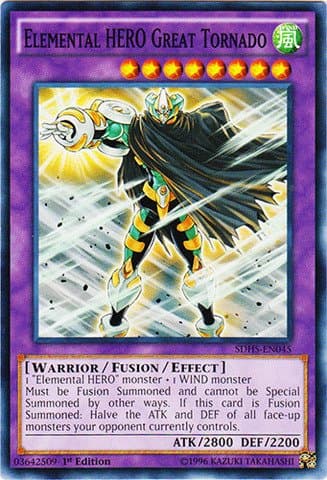YU-GI-OH! - Elemental Hero Great Tornado (SDHS-EN045) - Structure Deck: Hero Strike - 1st Edition - Common