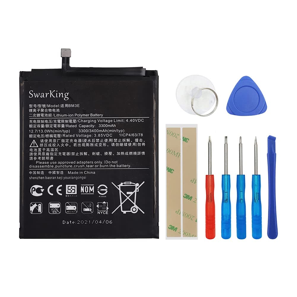 Replacement Battery Compatible with BM3E Xiaomi Mi 8 M1803E1A with Toolkit