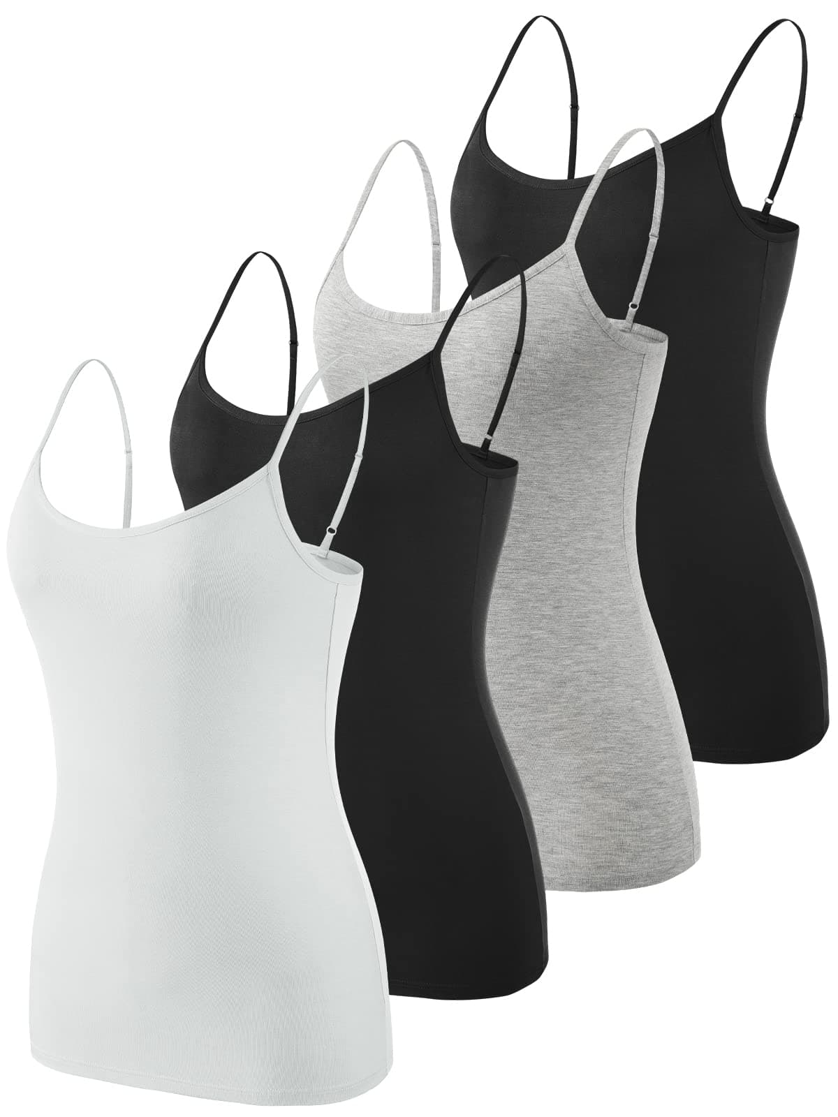 Vislivin Women's Basic Solid Camisole Adjustable Spaghetti Strap Tank Top